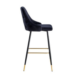 Hygrad Built to Survive 2X Bar Stools Velvet Breakfast Chair Kitchen Pub High Counter Stool Restaurant - thumbnail 4