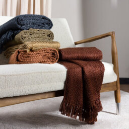 HÖEM Hoem Morni Woven Yarn Tasselled Throw - thumbnail 3