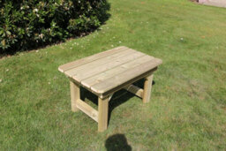 Churnet Valley Garden Furniture Ltd Coffee Table, Traditional Garden Wooden Furniture - L80 X W150 X H45 Cm - Fully Assembled - thumbnail 4