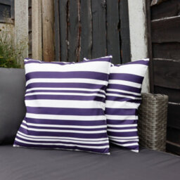 Gardenwize Pair Of Outdoor Garden Sofa Chair Furniture Scatter Cushions- Blue Stripe - thumbnail 5