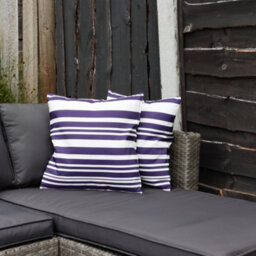 Gardenwize Pair Of Outdoor Garden Sofa Chair Furniture Scatter Cushions- Blue Stripe - thumbnail 6