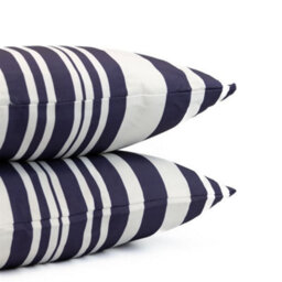 Gardenwize Pair Of Outdoor Garden Sofa Chair Furniture Scatter Cushions- Blue Stripe - thumbnail 3