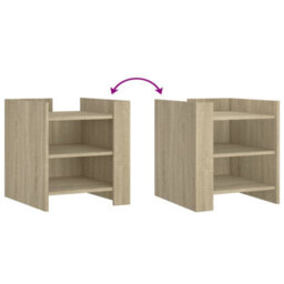 Berkfield Bedside Cabinet Sonoma Oak 45X50X50 Cm Engineered Wood - thumbnail 7