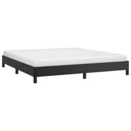 Berkfield Bed Frame Black 180X200 Cm 6Ft Super King Faux Leather - thumbnail 3