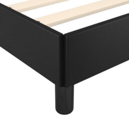 Berkfield Bed Frame Black 180X200 Cm 6Ft Super King Faux Leather - thumbnail 7