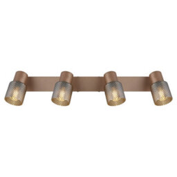 Luminosa Lighting Luminosa Satella Ceiling Spotlight Bar Coffee Colored Matt 4X E14 - thumbnail 4