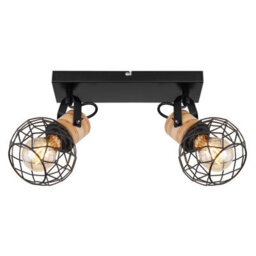 Luminosa Lighting Luminosa Lacky Twin Ceiling Spotlight Matt Black 2X E27 - thumbnail 3