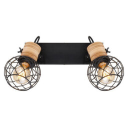 Luminosa Lighting Luminosa Lacky Twin Ceiling Spotlight Matt Black 2X E27 - thumbnail 4
