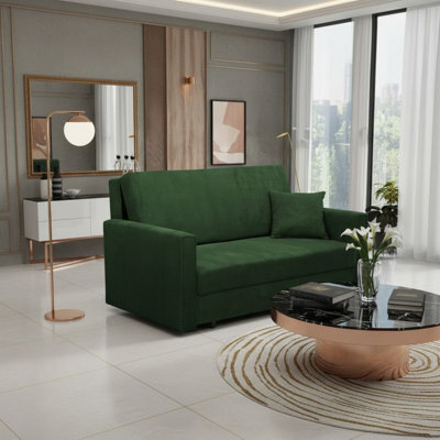 Viva Bis Iii Premium Sofa Bed For Living Room Chipboard Frame Polyurethane Foam Wave Springs 153X85X98Cm Green - image 1