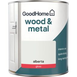 GoodHome Alberta Gloss Interior Metal & Wood Paint, 750Ml - thumbnail 2