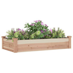 Berkfield Garden Raised Bed With Liner 120X60X25 Cm Solid Wood Fir - thumbnail 3