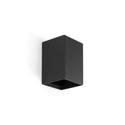 Luminosa Lighting Luminosa Lune Square Flush Wall Lamp Black 1X Gu10