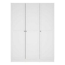 Wyld Haus Cherryfern 3-Door White Wooden Wardrobe Framed Matt Finish Tall - thumbnail 5