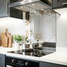 DIY Splashbacks Rusted Iron Antique Mirror Splashback 80Cm X 75Cm (Toughened Glass) - thumbnail 3