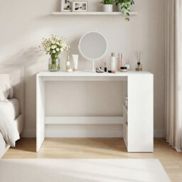 Gainoom Writing Desk Modern Wooden Office Desk With Ample Legroom Compact Computer Workstation For Small Spaces White - thumbnail 7
