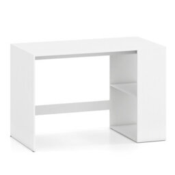 Gainoom Writing Desk Modern Wooden Office Desk With Ample Legroom Compact Computer Workstation For Small Spaces White - thumbnail 1