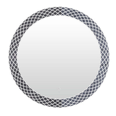 Plum&clay Cairo Led Circular Illuminated Bathroom Mirror With Dual Light Colour (H)800mm (W)800mm - image 1