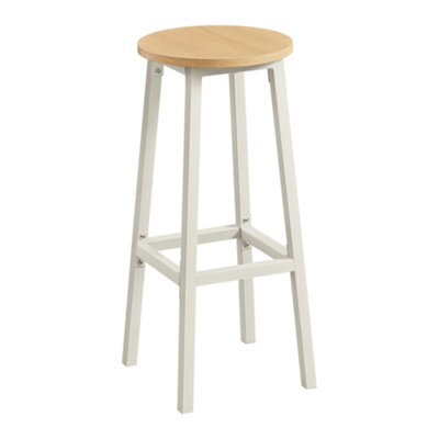 LEDREM Bar Stools Set Of 2, Kitchen Stools, Bar Chairs With Metal Frame And Footrest, Easy To Assemble, 74 Cm High, For Kitchen, - image 1