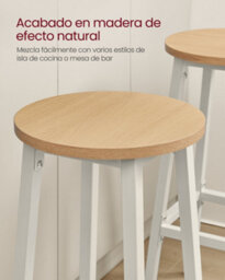 LEDREM Bar Stools Set Of 2, Kitchen Stools, Bar Chairs With Metal Frame And Footrest, Easy To Assemble, 74 Cm High, For Kitchen, - thumbnail 3