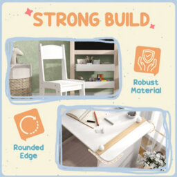 Aiyaplay 3 In 1 Kids Table And Chair Set With Whiteboard And Blackboard - thumbnail 7