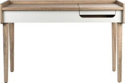 Teknik Giru Desk In Sonoma Oak Effect And White Accents And Sliding Shelf/desktop Section - thumbnail 4