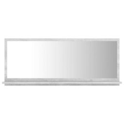 Berkfield Bathroom Mirror Concrete Grey 90X10.5X37 Cm Engineered Wood - thumbnail 2