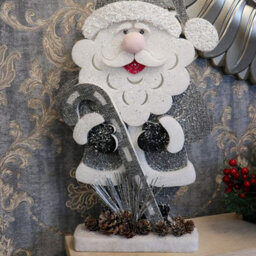 Shatchi Christmas Decoration 52Cm Santa Christmas Tabletop Figures Window Holiday Home Xmas Glitter Foam Showpiece Decorations - thumbnail 4