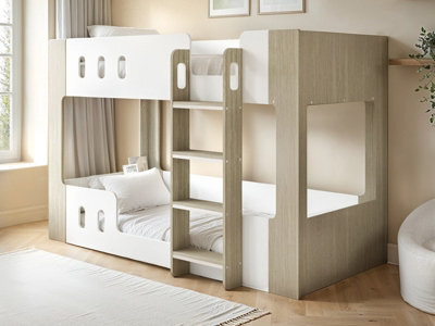 Flair Willow Low Bunk Bed White & Oak - image 1