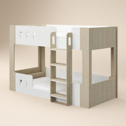 Flair Willow Low Bunk Bed White & Oak - thumbnail 3