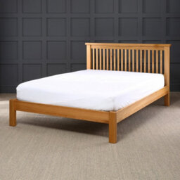 The Furniture Market Cheshire Solid Oak 4Ft 6In Double Size Bed Frame Low Footboard - thumbnail 3