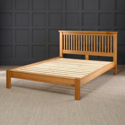 The Furniture Market Cheshire Solid Oak 4Ft 6In Double Size Bed Frame Low Footboard - thumbnail 4
