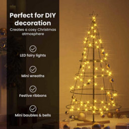 Vidaxl Christmas Cone Tree With Stand Black 150 Cm Steel - thumbnail 9