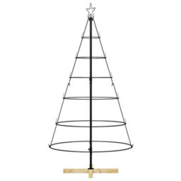 Vidaxl Christmas Cone Tree With Stand Black 150 Cm Steel - thumbnail 5