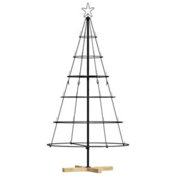 Vidaxl Christmas Cone Tree With Stand Black 150 Cm Steel - thumbnail 2