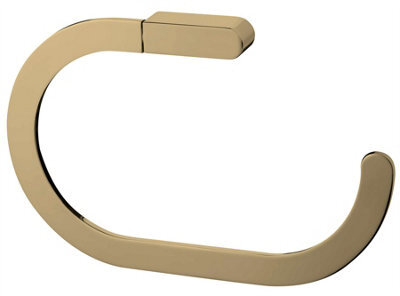 Bisk Oval Holder Round Towel Hanger Bathroom Gold Colour Finished Zamak Wall Mounted