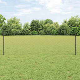 Berkfield Fence Posts 5 Pcs U-Channel Grey 60 Cm Steel - thumbnail 1