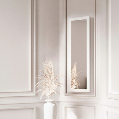 CARME Home Amelia White Mirrored Jewellery Cabinet - image 1