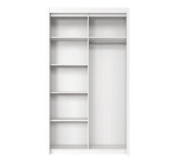 Arte Modern White Matt Inova Sliding Door Wardrobe W1200mm H2160mm D620mm - Mirrored Doors, Spacious Storage - thumbnail 3