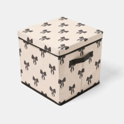 Ohs Bow Print Christmas Bauble Storage Box Festive Decoration Organiser 64 Slots - Mono - thumbnail 2