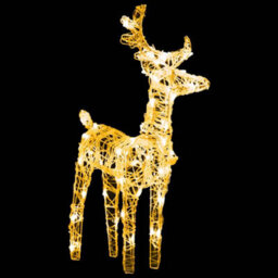 Berkfield Unique Reindeers & Sleigh Christmas Decoration 160 Leds 130 Cm Acrylic - thumbnail 4