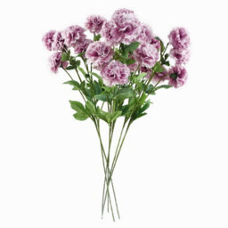 Leaf Pack Of 6 X 70Cm Pink Artificial Carnation Stem - 24 Flowers - thumbnail 2