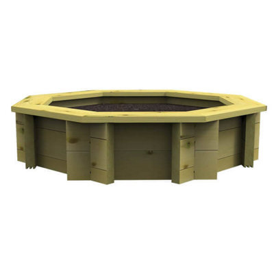 Garden Timber Company Wooden Raised Bed - 4Ft Octagonal - 429mm Height - 44mm Thick Wall