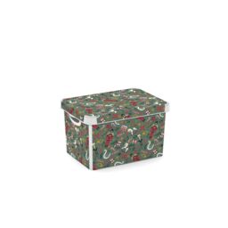 Curver Stockholm Home For Christmas Storage Box (L) 400mm X (W) 300mm - Green - thumbnail 2