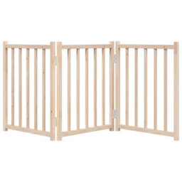 Walplus Natural Wood Dog Gate Foldable 3 Panels 150 Cm Solid Fir - thumbnail 4