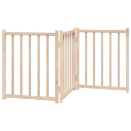 Walplus Natural Wood Dog Gate Foldable 3 Panels 150 Cm Solid Fir - thumbnail 2