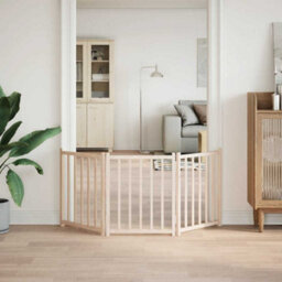 Walplus Natural Wood Dog Gate Foldable 3 Panels 150 Cm Solid Fir - thumbnail 3