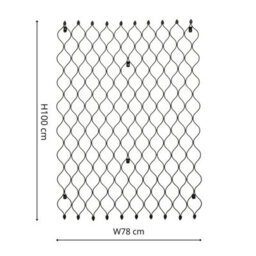 Ivyline Outdoor Honeycomb Trellis - Mild Steel - L2.5 X W78 X H100 Cm - Zinc - thumbnail 4