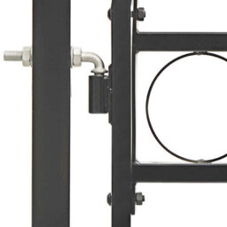 Berkfield Elegant Fence Gate With Arched Top Steel 100X175 Cm Black - thumbnail 5