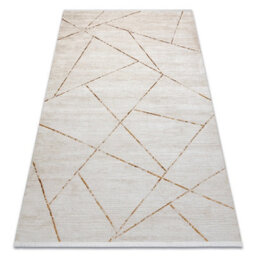 RugsX Modern Carpet Duke 51557 Cream / Gold - Geometric, Structured, Very So  80X150 Cm - thumbnail 1