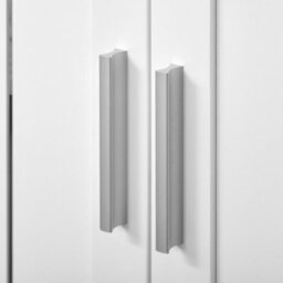 Kleankin Bathroom Pedestal Under Sink Cabinet With Storage Shelf, 2 Doors, White - thumbnail 8
